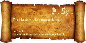 Meitner Szimonetta névjegykártya